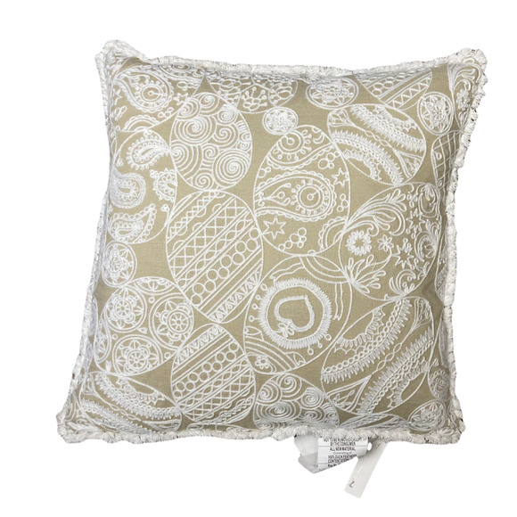 Hop Away Home NEW Easter Egg Embellished Fringed 20"X20" Duck Feather Insert - Picture 1 of 4